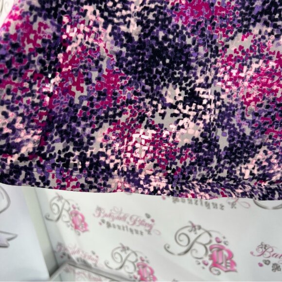 Christopher & Banks shirt multicolor Pink  Purple black dotted Long Sleeve Top - Picture 5 of 12